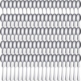 100 Pcs Demitasse Espresso Spoons Stainless Steel Bulk, 4.33'' Small Coffee Tasting Dessert Spoons for Kitchen Dessert, Tea, Appetizer