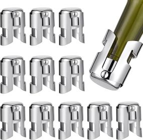 12 Pcs Stainless Steel Champagne Stopper Bulk Reusable Bottle Sealer Wine Corker